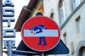 Road sign, street art