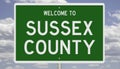 Road sign for Sussex County