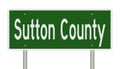 Road sign for Sutton County