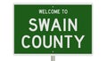 Road sign for Swain County