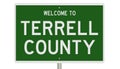 Road sign for Terrell County Royalty Free Stock Photo