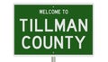 Road sign for Tillman County