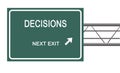 Road sign to decisions