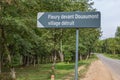 Road sign to Fleury, a destroyed French village during WW1