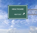 Road Sign to healthcare Royalty Free Stock Photo