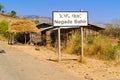 Road sign to Negade Bahir village in Ethiopia.