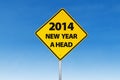 Road sign to new year Royalty Free Stock Photo