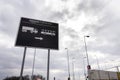 Road sign to online retailer company Amazon fulfillment logistics building on March 12, 2017 in Dobroviz, Czech republic