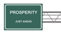 Road sign to prosperity Royalty Free Stock Photo