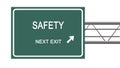 Road sign to safety Royalty Free Stock Photo
