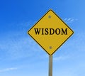 Road sign to Wisdom Royalty Free Stock Photo