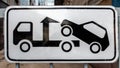 Road sign tow truck