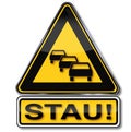 Road sign for a traffic jam