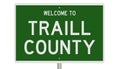 Road sign for Traill County Royalty Free Stock Photo