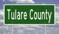 Road sign for Tulare County