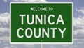 Road sign for Tunica County