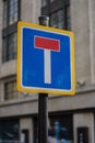 Dead end road sign in London, UK Royalty Free Stock Photo