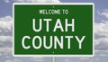 Road sign for Utah County