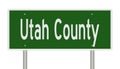 Road sign for Utah County