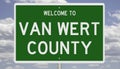 Road sign for Van Wert County Royalty Free Stock Photo