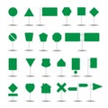 Road sign in various shapes collection pack vector