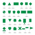 Road sign in various shapes collection pack vector Royalty Free Stock Photo