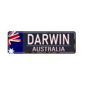 Darwin road sign vector illustration, road table