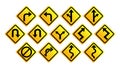 Road sign vector sets collection Royalty Free Stock Photo