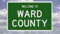 Road sign for Ward County