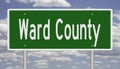 Road sign for Ward County