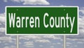 Road sign for Warren County