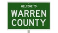 Road sign for Warren County