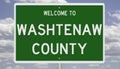 Road sign for Washtenaw County