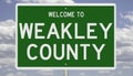 Road sign for Weakley County