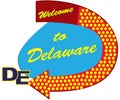 Road sign Welcome to Delaware Royalty Free Stock Photo