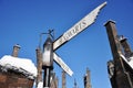 Road Sign in Wizarding World of Harry Potter Royalty Free Stock Photo