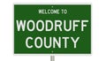 Road sign for Woodruff County