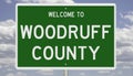Road sign for Woodruff County