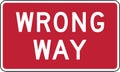 Road Sign Wrong Way Royalty Free Stock Photo