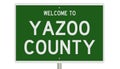 Road sign for Yazoo County Royalty Free Stock Photo
