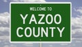 Road sign for Yazoo County Royalty Free Stock Photo