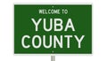 Road sign for Yuba County