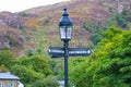 Road signage at Beddgelert in snowdonia north wales Royalty Free Stock Photo