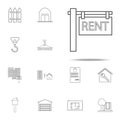 road signboard house rental icon. web icons universal set for web and mobile