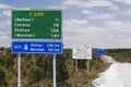 Road Signs In Tasmania, Australia Royalty Free Stock Photo