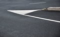 Road signs on asphalt Royalty Free Stock Photo