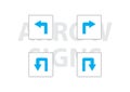 Road signs collection isolated on white background Royalty Free Stock Photo