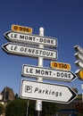 Road signs in France - Auvergne Royalty Free Stock Photo