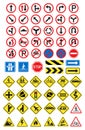 Road signs icons. Vector illustration.