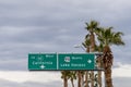 Road signs for Lake Havasu and California